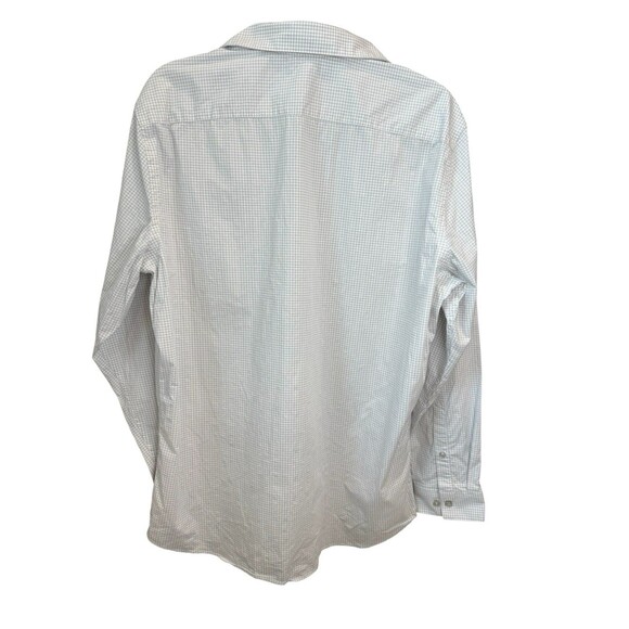 NWOT Men's Apt. 9 Regular Fit Dress Shirt White Grey Checked Size Large - Picture 3 of 7